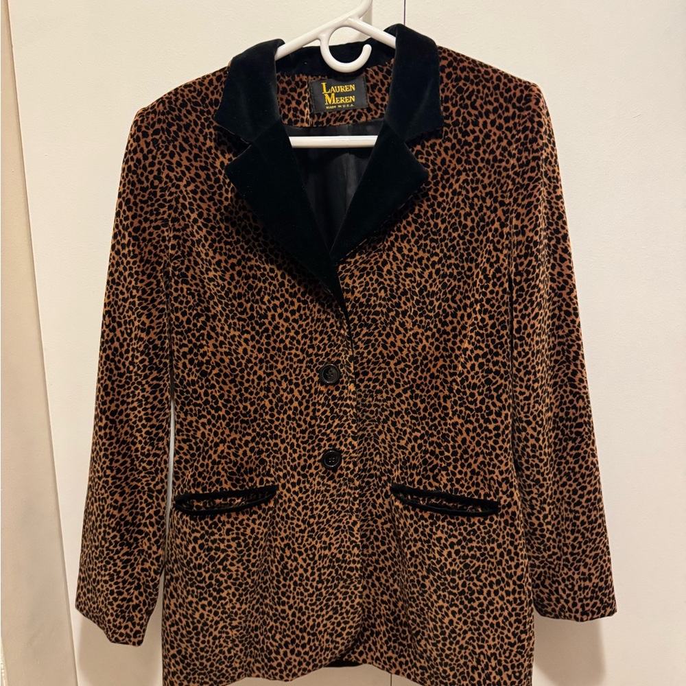 Vintage Lauren Meren Leopard Print Jacket